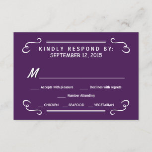 Coma Bebida e RSVP EggPlant Purple Wedply