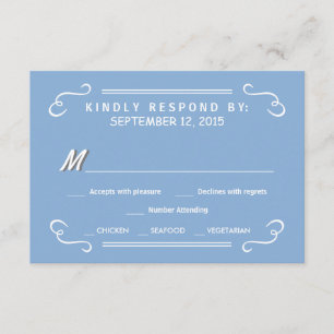 Coma Bebida e RSVP Sky Blue Rustic Resposta de Cas