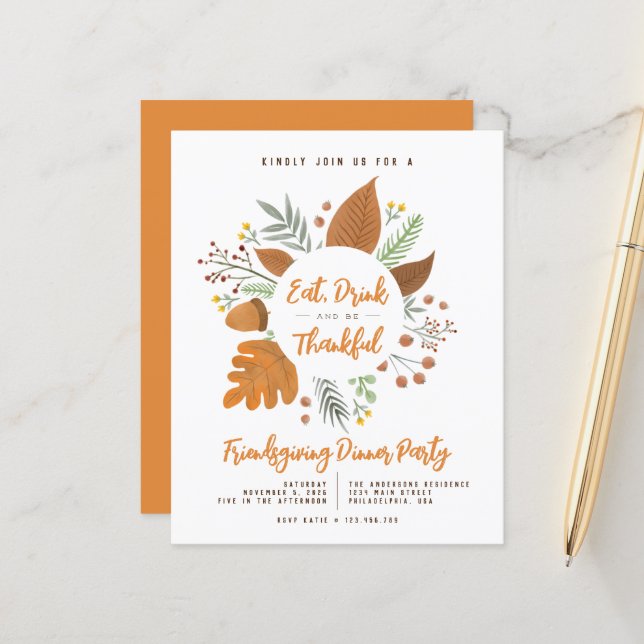 Coma Bebida seja o Janto de Ação de Amizade de Gra (Frente/Verso In Situ)