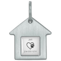 Coma Brinca Ama Personalizado Nome do Cão ID Placa