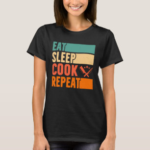 Coma Cook Repetir Cozinhar de Camisa Chef Culinári