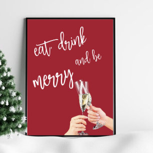 Coma de Natal, Beba e seja Poster Feliz