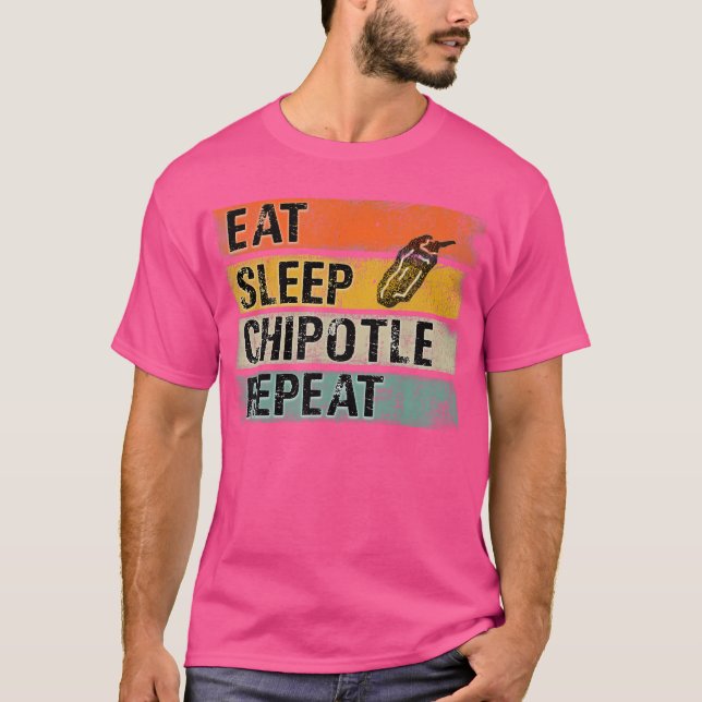 Coma Dormir Chipotle Repita Camiseta Divertida (Frente)
