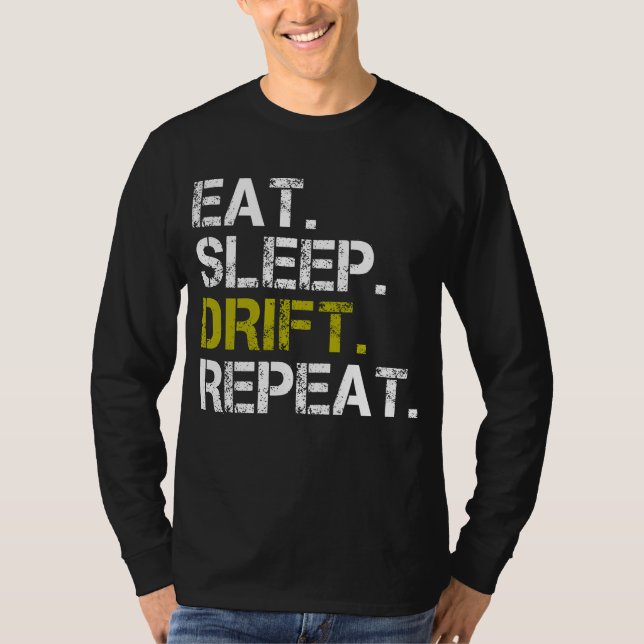 Coma Dormir Derrapar Repita Camiseta de Corrida de (Frente)