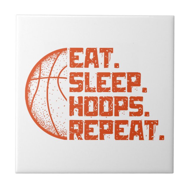 Coma Dormir Hoops Repetir Cotações Engraçadas de B (Frente)