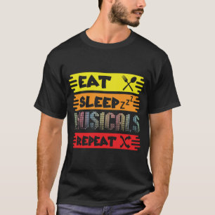 Coma Dormir Musicais Repita Camiseta Teatro Broadw