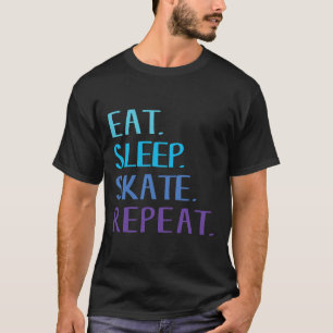 Coma Dormir Patinar Repetir - Camiseta de Patinaçã