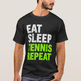 Coma Dormir Tênis Repetir Camiseta Amante de Tênis