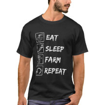 COMA, DURMA, CULTIVE, REPITA, DESIGN DE CAMISETA E