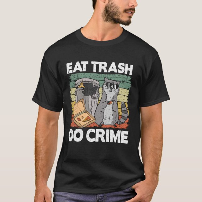 Coma Lixo Do Crime Funny Raccoon Pullover Hoodie_1 (Frente)