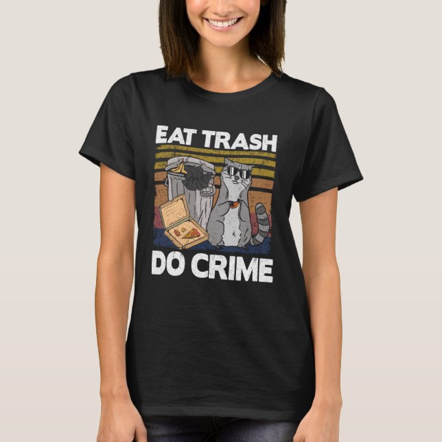 Coma Lixo Do Crime Funny Raccoon Pullover Hoodie_1 (Frente)