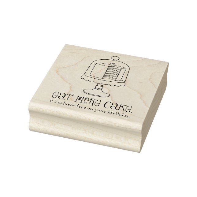 Coma Mais Bolo Carimbo De Arte De Borracha (Carimbo)