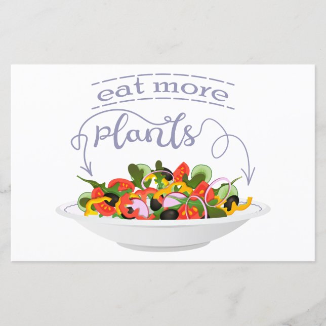 Coma mais plantas com cartazes de motivação de sal (Frente)