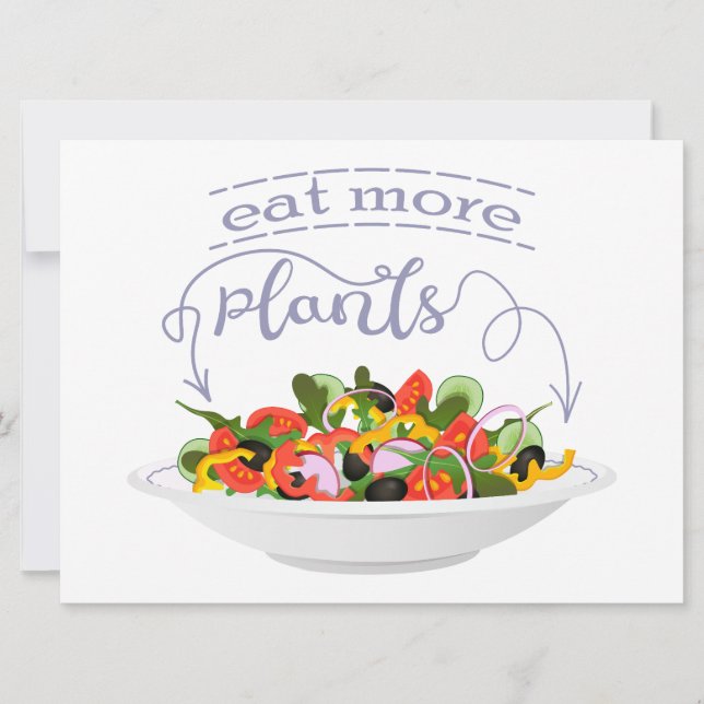 Coma mais plantas com cartazes de motivação de sal (Frente)