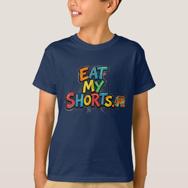 Coma Minhas Cuecas, Camiseta Citação Retro (Frente)