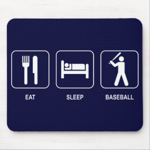 Coma o basebol Mousepad do sono