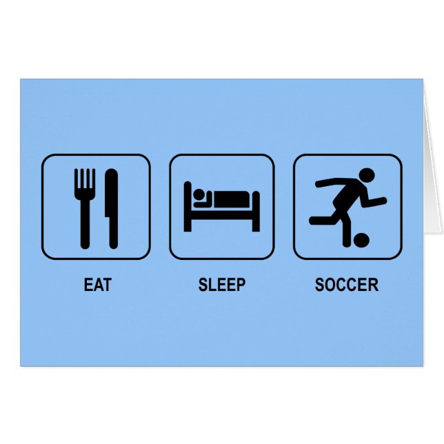 Coma o cartão do futebol do sono (Frente Horizontal)