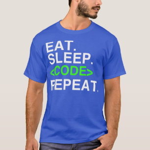 Coma o código de latência Repetir uma camisa de