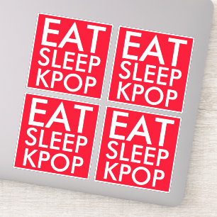 Coma o conjunto de Kpop de latência de 4 adesivos 