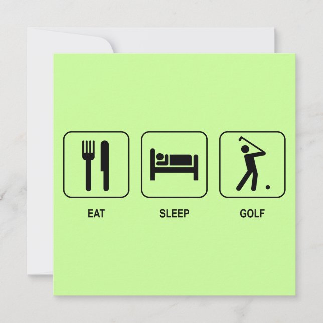 Coma o convite de golfe para dormir (Frente)