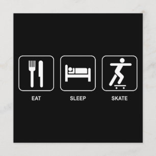 Coma o convite do skate do sono