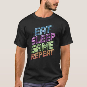 Coma o jogo de sono Repete a camisa do jogador de 