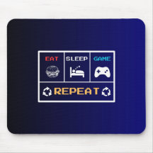 Coma o Jogo de Sono Repetir o Gamer Mouse Pad