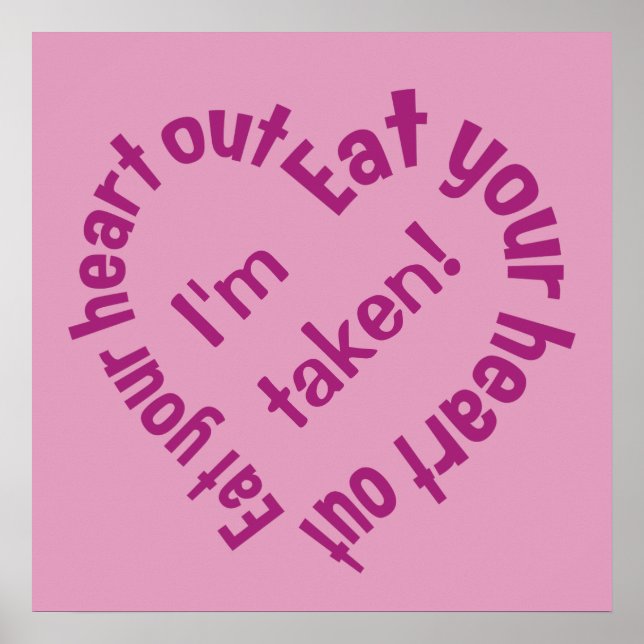 COMA O SEU CORAÇÃO poster personalizado (Frente)