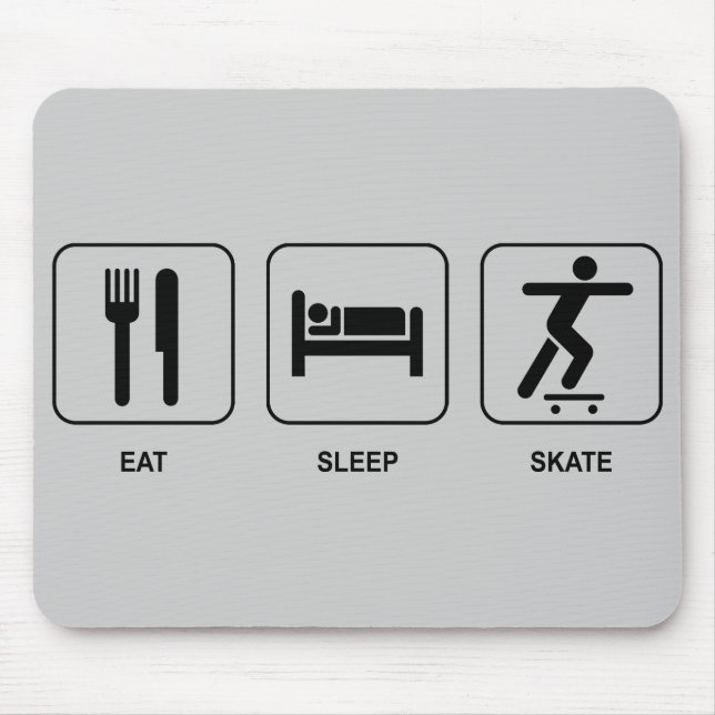 Coma o skate Mousepad do sono (Frente)
