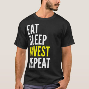 Coma o sono investem camisetas engraçadas da