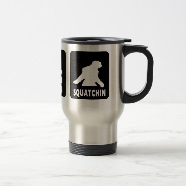 Coma o sono Squatch - caneca de viagem engraçada (Direita)