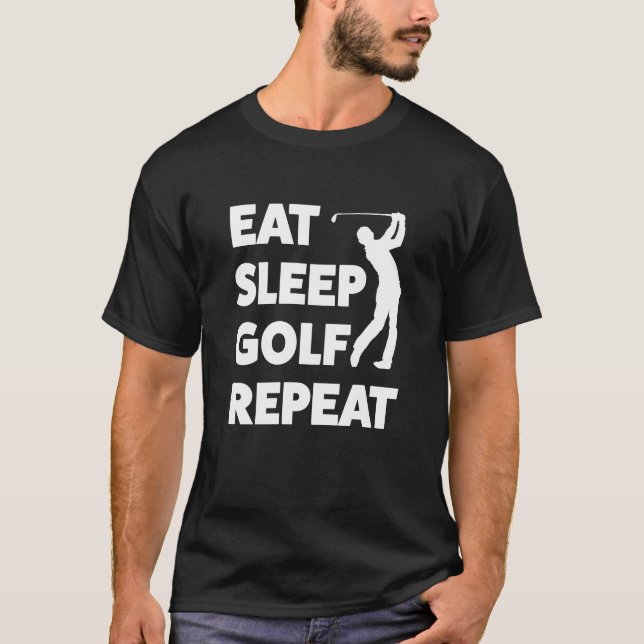 Coma o t-shirt Golfing engraçado da camisa da (Frente)