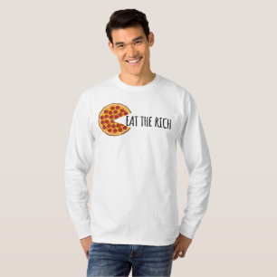 Coma os Ricos - Camiseta de Pizza Socialista Engra