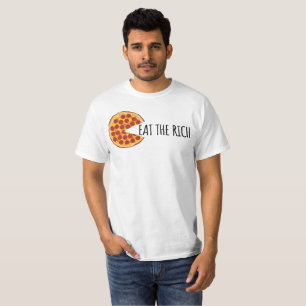 Coma os Ricos - Camiseta de Pizza Socialista Engra