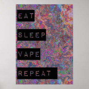 Coma posters da repetição de Vape do sono