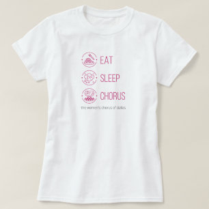 Coma Rosa Quente. Dormir. Coro. Camiseta