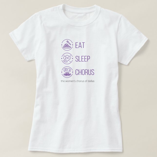 Coma Roxo. Durma. Coro. Camiseta (Frente do Design)