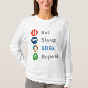 Coma SDGs do Sono Repetir Camisas de Polo de Longa