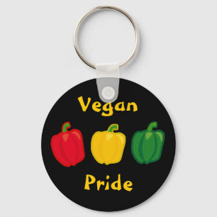 Coma Seu Veggies Peppers Vegan Pride Chaveiro