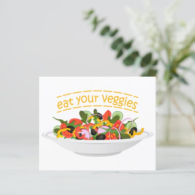 Coma seus vegetais Cite salada fresca misturar tig (Em pé/Frente)