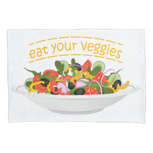 Coma seus vegetais Cite salada fresca misturar tig