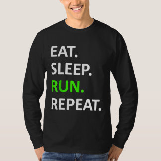 Coma Sleep Execute Repetir Camisa Engraçada Camisa