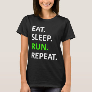Coma Sleep Execute Repetir Camisa Engraçada Camisa