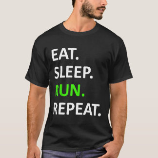 Coma Sleep Execute Repetir Camisa Engraçada Camisa