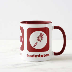 Coma. Sono. Badminton. Caneca