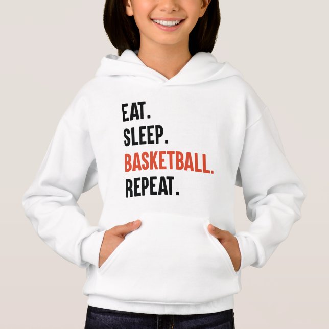 Coma Sono, Basquete Repete Crianças Hoodies (Frente)
