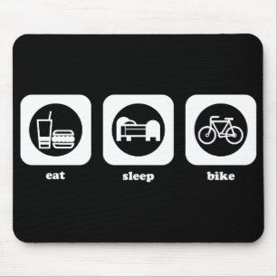 Coma. Sono. Bicicleta. Mousepad