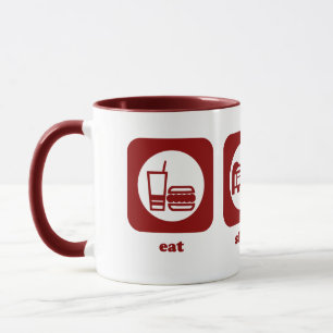 Coma. Sono. Caixa. Caneca