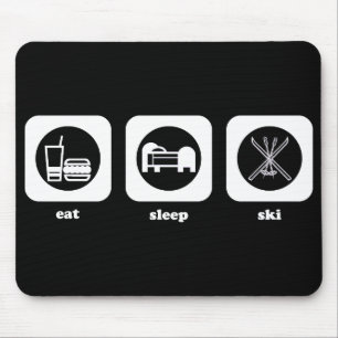 Coma. Sono. Esqui. Mousepad