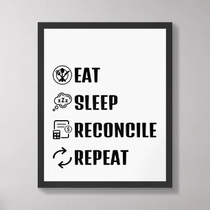 Coma Sono Reconcilie Repetir Poster de Contabilida
